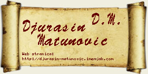 Đurašin Matunović vizit kartica